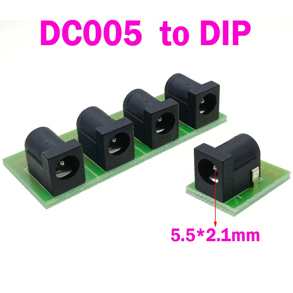 

DC005 To DIP Adapter Converter Circuit Board Module Connector DC Power Socket Breadboard Interface Test Conversion Board