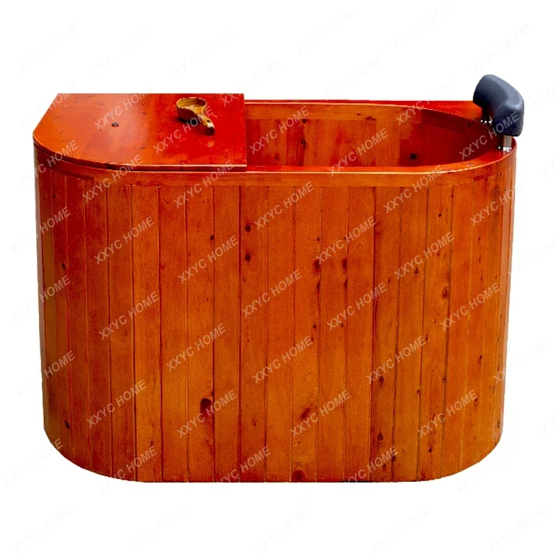 bath bucket household bath bucket thermal insulation solid wood bath tub wood