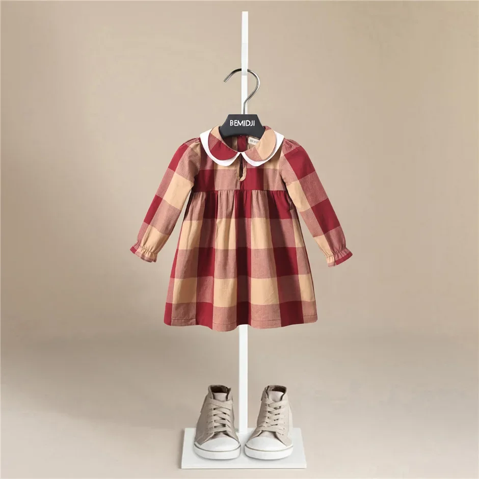 

Новое платье для маленьких девочек на осень-весну и лето, хлопковые вечерние повседневные платья с длинными рукавами, одежда, платья для девочек