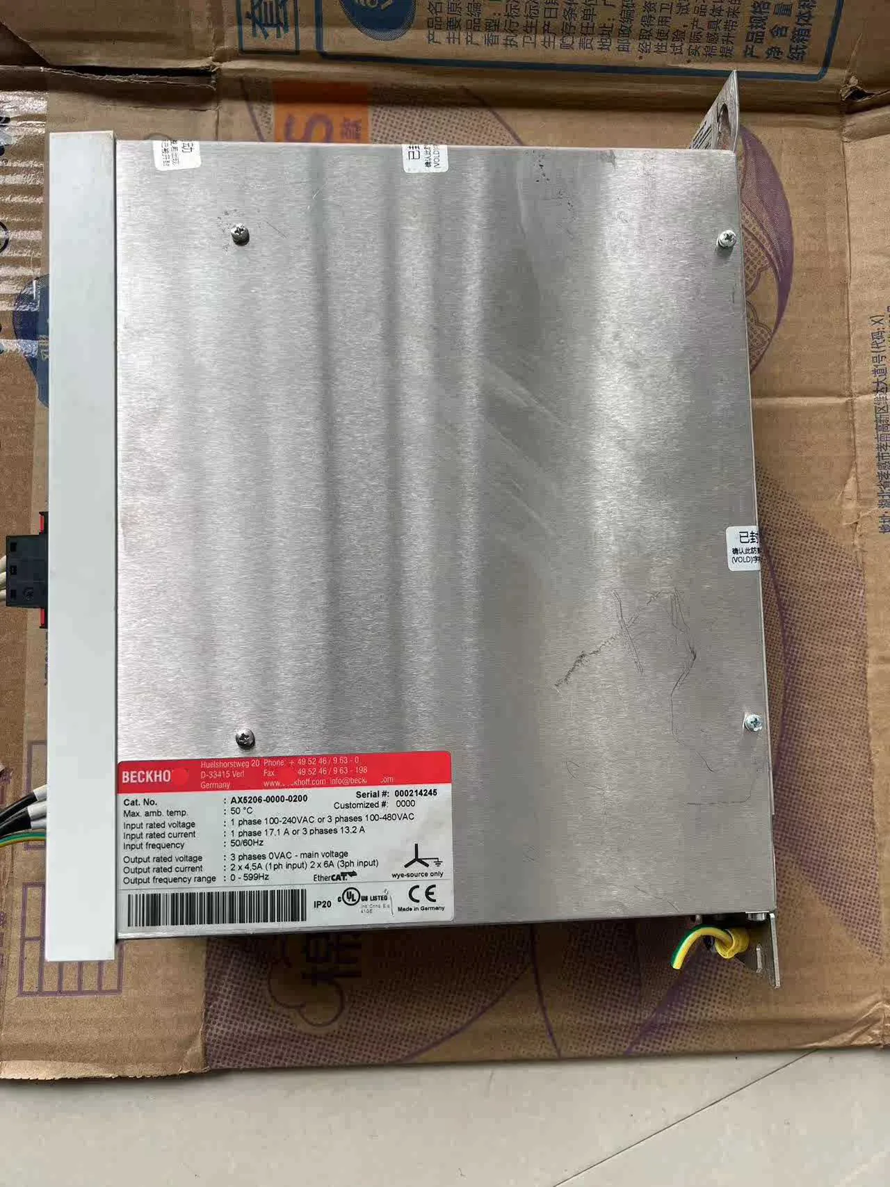 AX5206-0000-0200 Servo Drive para Beckhoff