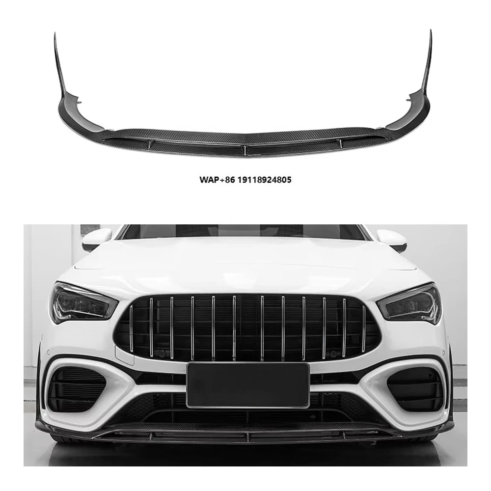 

W118 Prepreg Dry Carbon Fiber Bodykit Front Spoiler Splitter Bumper Lip Diffuser for Benz W118 C118 AMG CLA45S