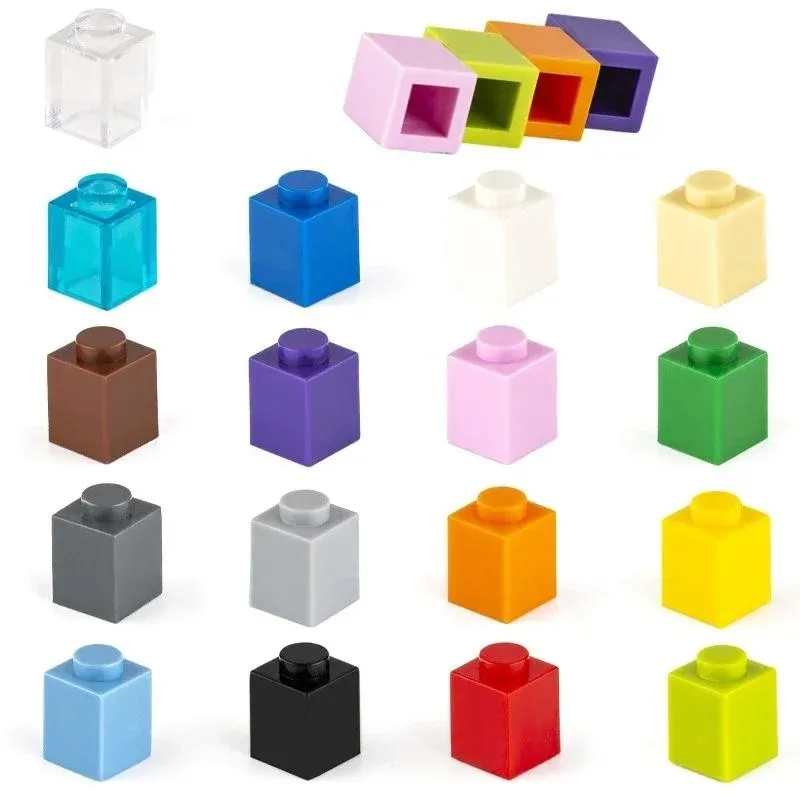 100 pièces MOC 1x1 pièces 3005 briques figurines compatibles briques bricolage assembler blocs de construction particules enfant Puzzle cerveau jouets cadeau