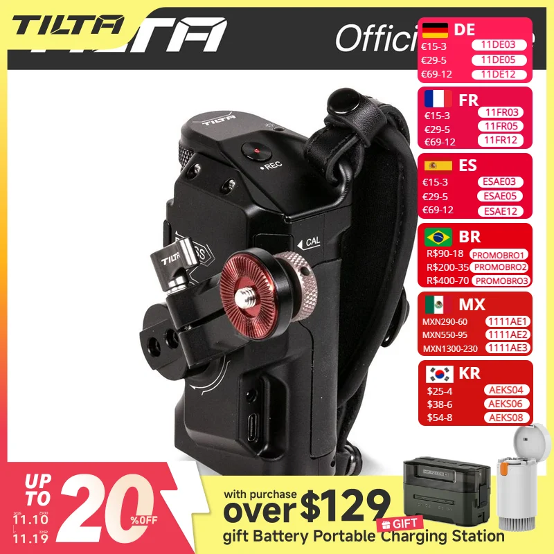 TILTA TA-RFH-57 Right Side Advanced Focus Handle F570 Focus R/S Handle NATO ARRI Rosette for TILTAING FX3 FX30 FX6 C70 A1 A7S3