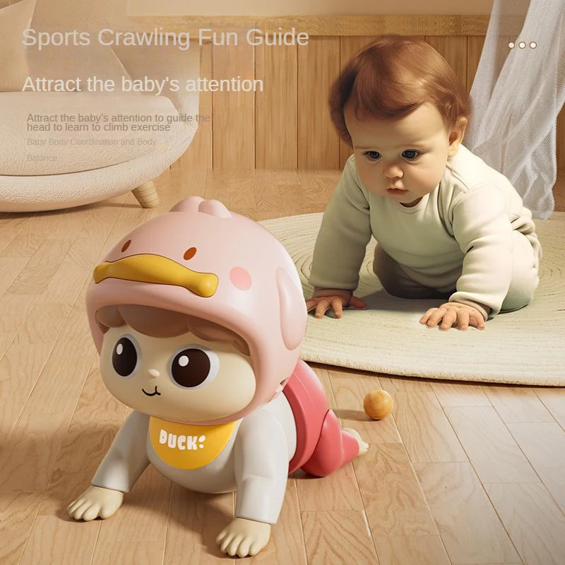Baby Crawling Toys With Sound Electric Baby Doll Toy For Toddler Learn To Climb Educational Toddler Moving Toy Gift