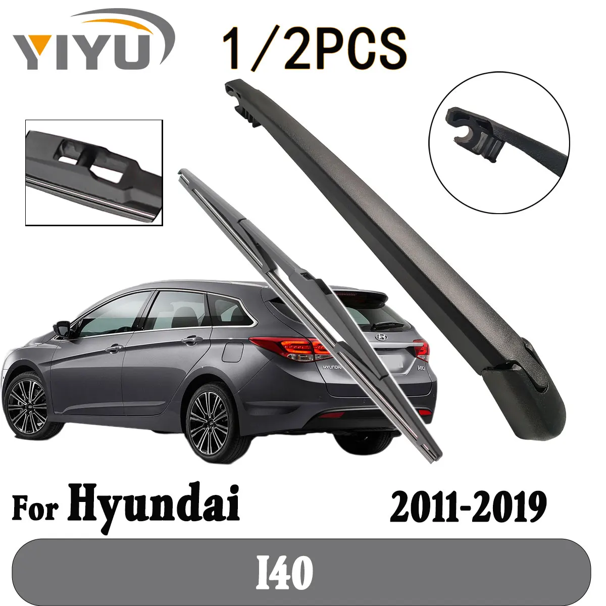 

1/2 шт., щетка заднего стеклоочистителя, рычаг стеклоочистителя, лобовое стекло, чистая задняя дверь, окно, автомобильная щетка от дождя для Hyundai I40 2011-2019