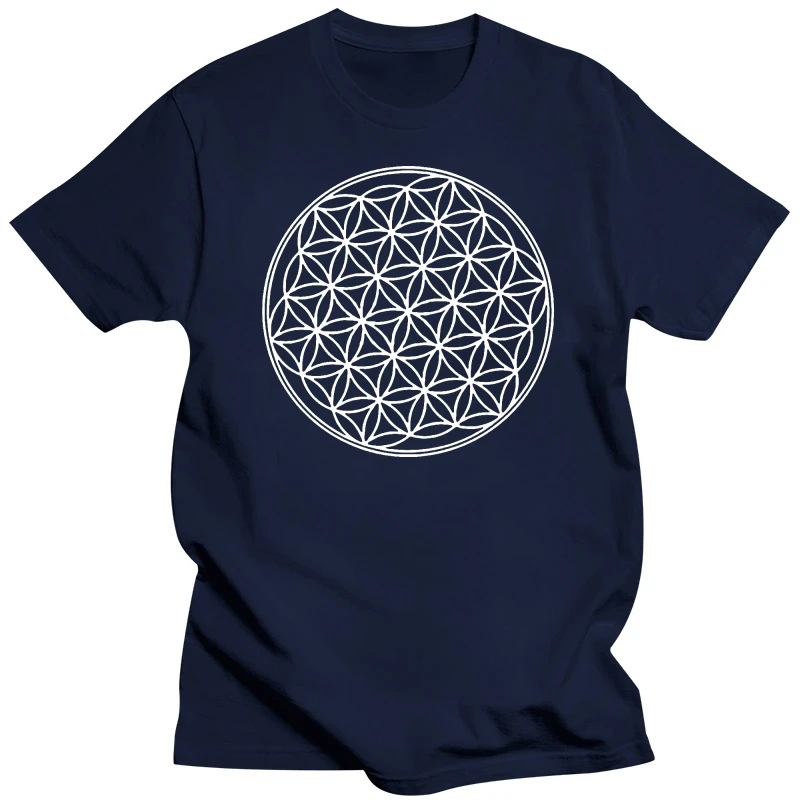 Nieuwe mode vrouwen mannen Hiphop 3d Print Bloem Van leven Sacred Geometrie Brief Gedrukte t-shirt Korte Mouw Tshirt mode