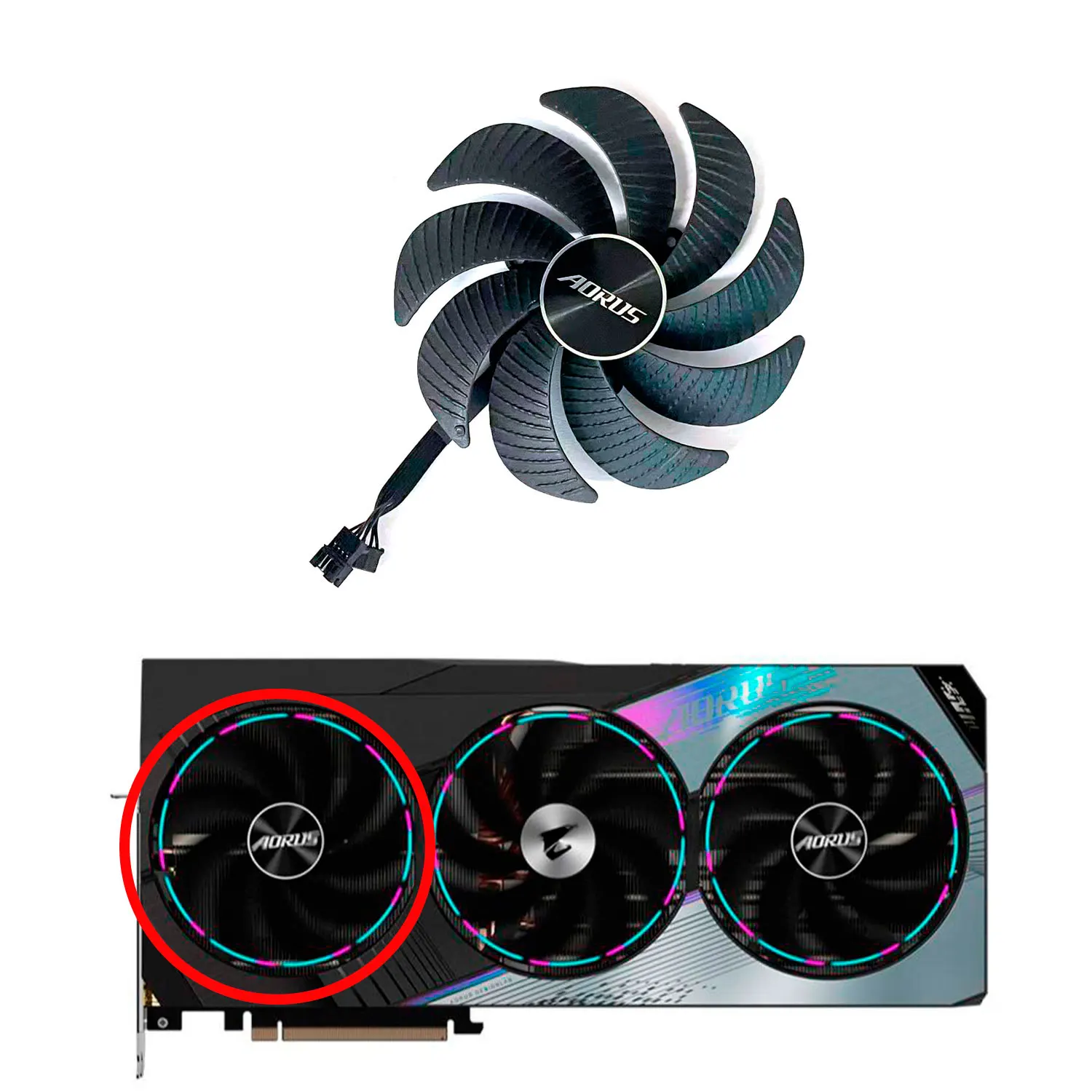 Originale muslimdc 12V 0.65A 100MM per Gigabyte Aorus Geforce RTX 4090 4080 4070 Ti ventola di raffreddamento principale