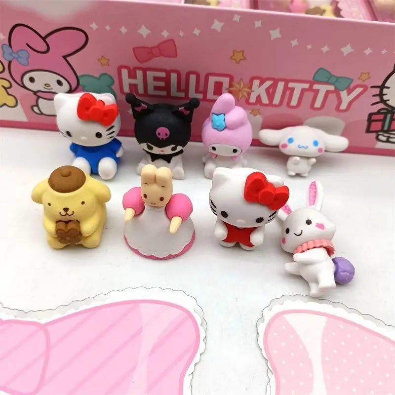 Sanrio Series Eraser Three-dimensional Cartoon Cute Creative Student Stationery Exquisite Eraser Children Prize Wholesale