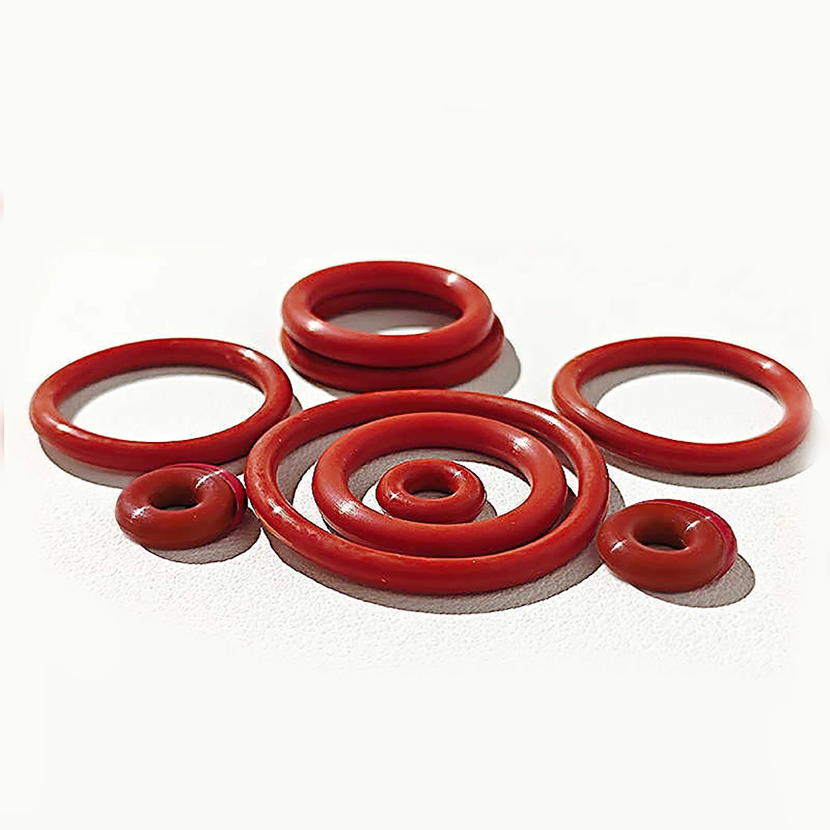 Red Thickness CS4.0mm VMQ Food Grade Silicone Rubber O-Rings Sealings Waterproof Insulated Gaskets Washers OD 47mm-150mm 200°C