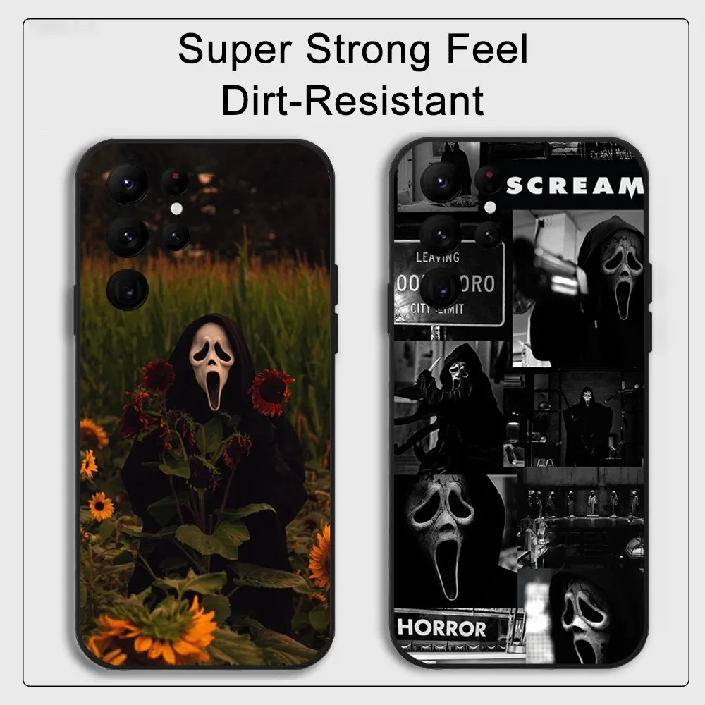 Halloween G-Ghost F-face Phone Case Samsung S series s20 s21 s22 s23 s24 FE Plus Ultra TPU Soft to Skin-friendly case