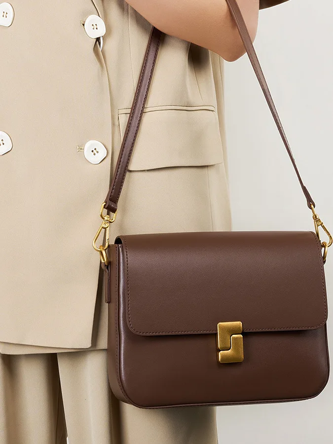 

Faionable oulder Crossbody Bag Women's Leather Underarm Bag Small Square Bag Commute Sle Detachable Strap Handbag