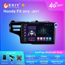 EKIY  autoradio X7 Android  navigation GPS lecteur multimédia stéréo Carplay Blu-ray IPS  sans DVD  2din pour voiture Honda Fit 2014 2015  2016  2017