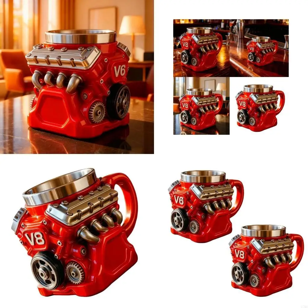 37ME Industrial Thermal Coffee Cup Heat Resistant Nonrust Steel Cores Engine Durable Drinkware