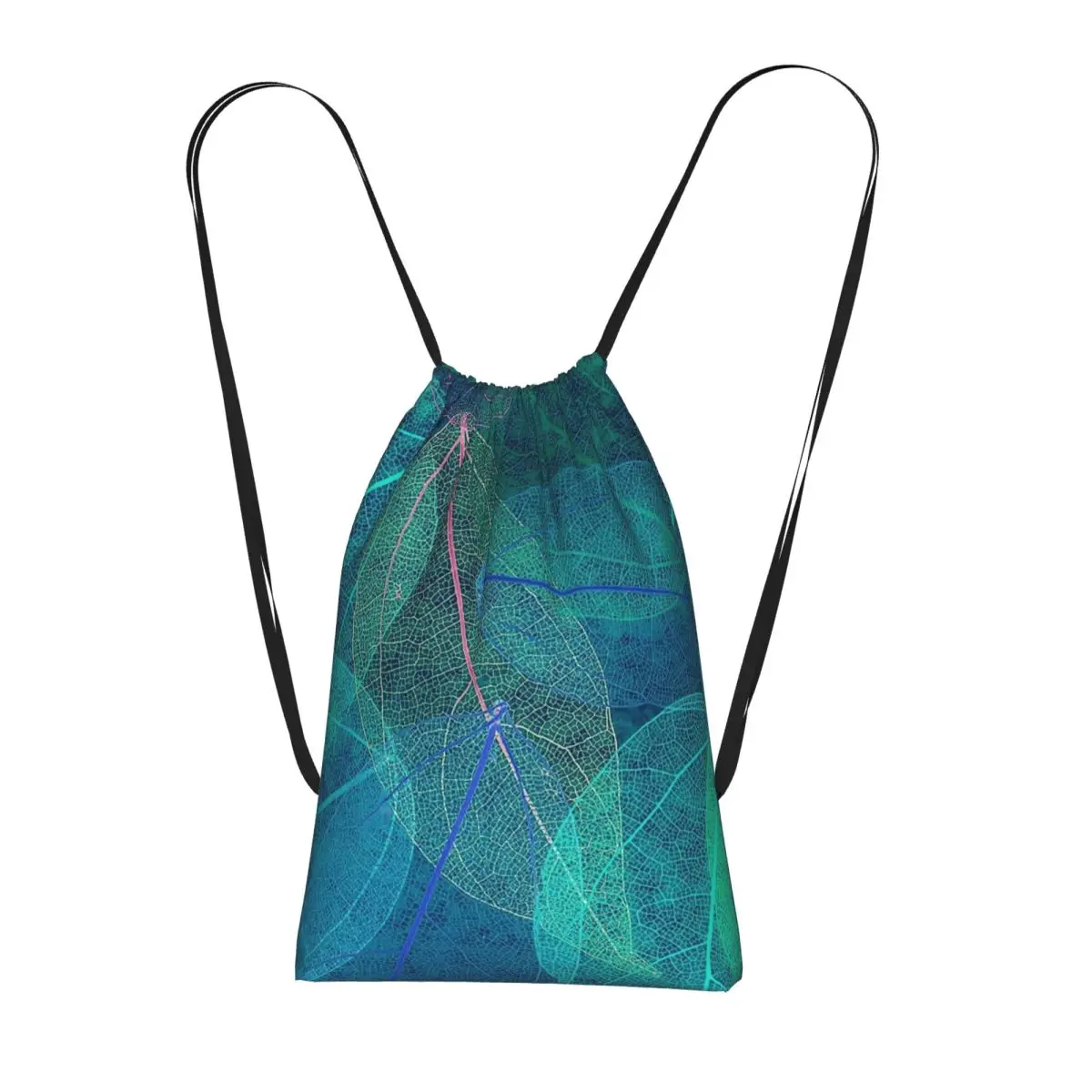 

Рюкзаки с узором в виде разноцветных листьев, модные сумки на шнурке, сумки для хранения, сумки для книг для мужчин и женщин, школьные сумки