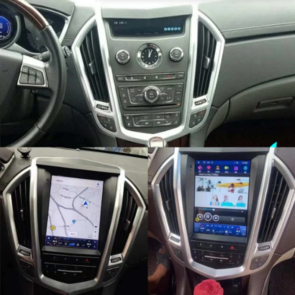 9.7 inch For Cadillac SRX 2009 2010 2011 2012 Android 14 Car Radio Multimedia Video Player GPS Tesla Model wireless android Auto