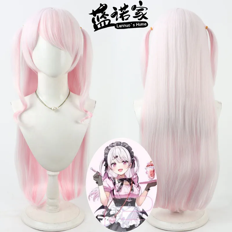 

NIJISANJI Virtual YouTube Vtuber Yuihua Shiina Cos Косплей Парик Хэллоуин Карнавальная вечеринка Реквизит Синтетические волосы + Кепка для парика