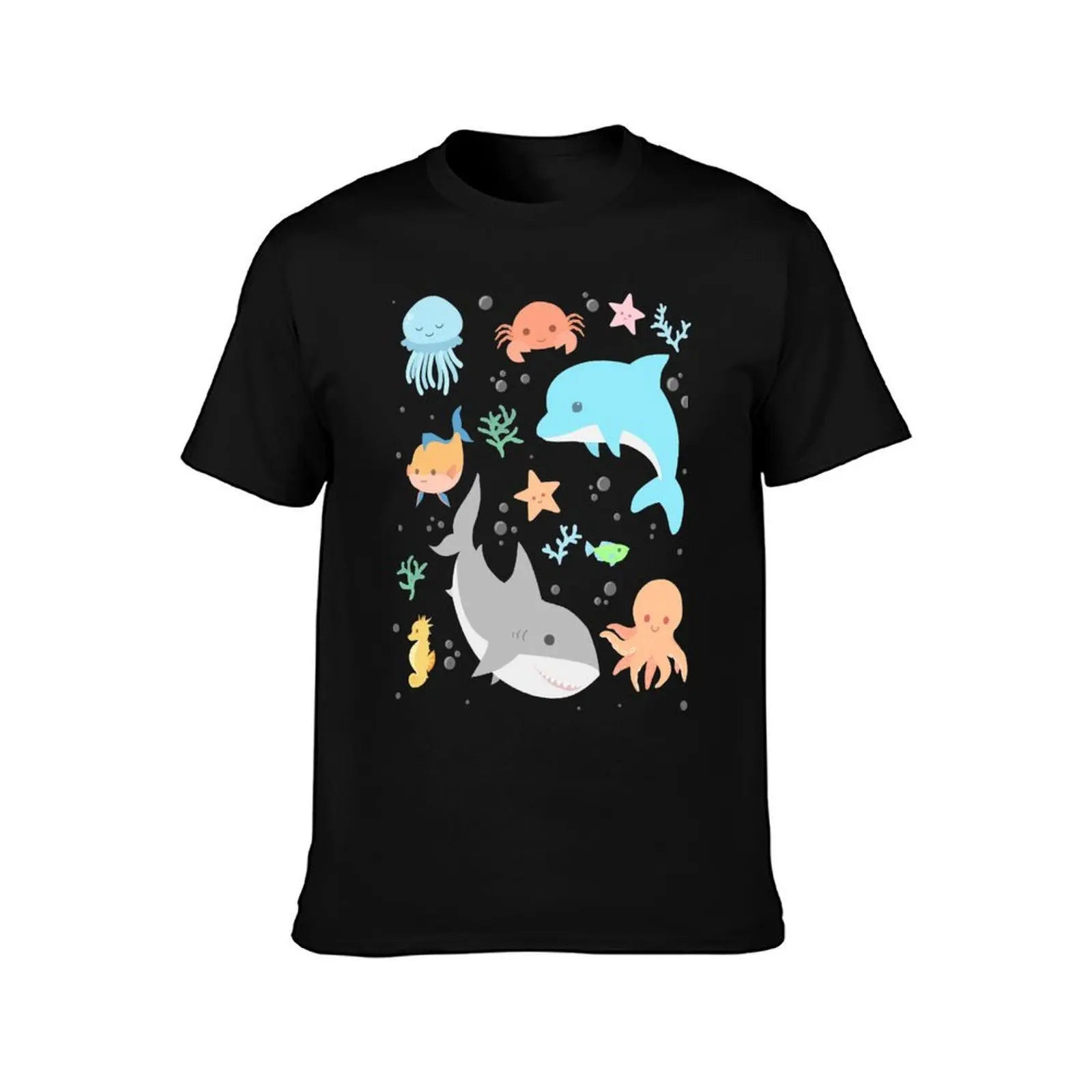 Creatures of the Sea T-Shirt Basic Casual Short Sleeve Cotton Shirt T-Shirt