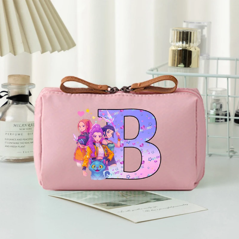 حقيبة مستحضرات التجميل KPop Demon Hunters للنساء حقيبة مكياج مطبوعة بحروف كرتونية أنيمي للطلاب حقائب غسيل محمولة أنيقة هدايا #5