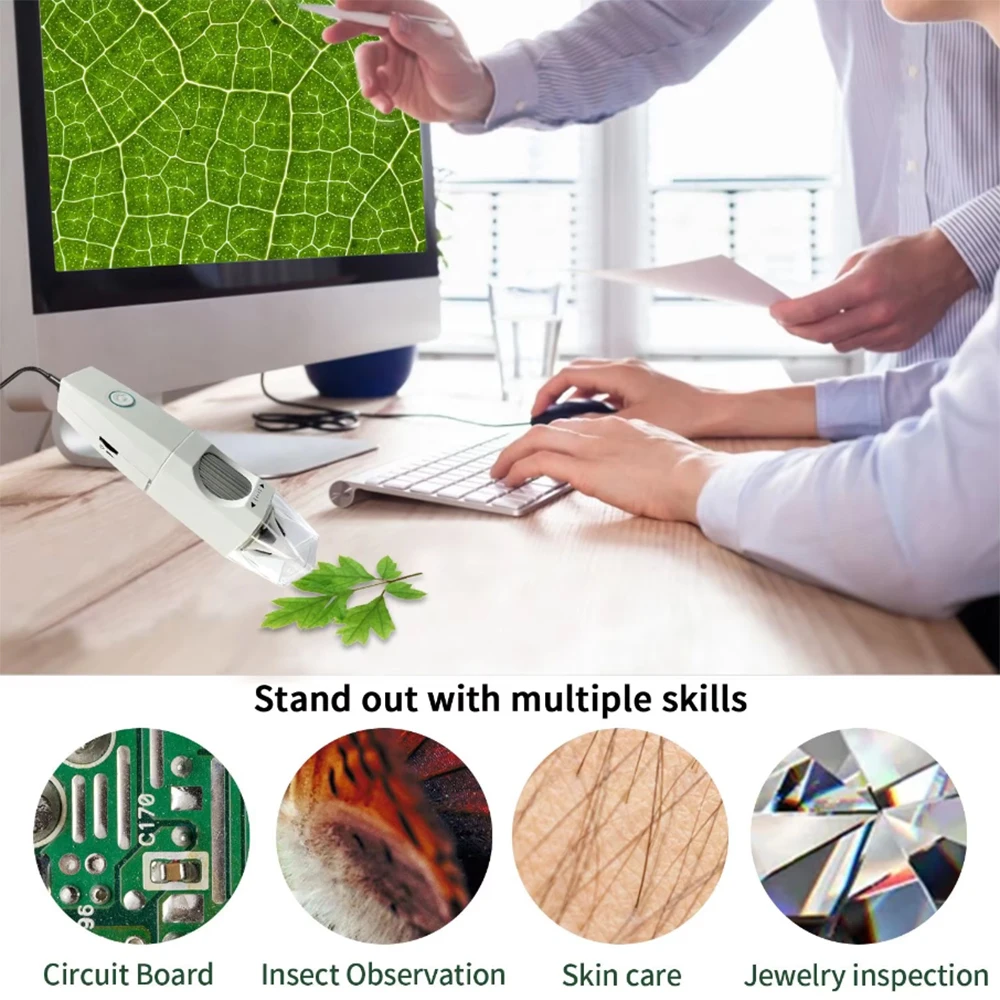 2MP 1080P WiFi Electric Microscope USB Mobilephone Computers Connecting Microscope Photo Video Taking Electric Microscope
