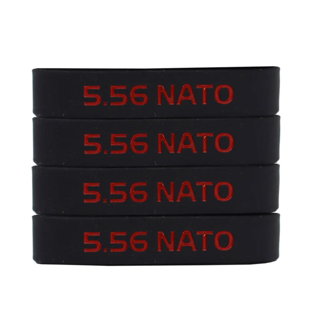 4Pcs/Lot Magazine Marking Band Tactical Airsoft Rifle Mag Elastic Rubber Ring For 5.56 Nato 7.62x35mm Hunting Accessories