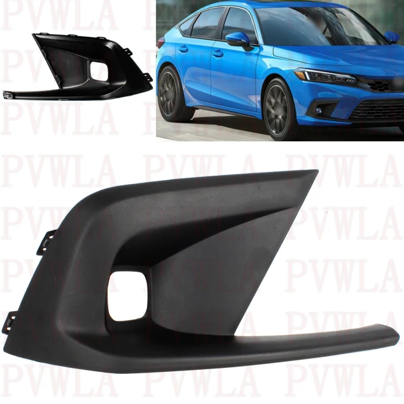 

Right Side Front Bumper Car Accessoire Fog Lamp Light Grille Cover For Honda Civic 2022 2023