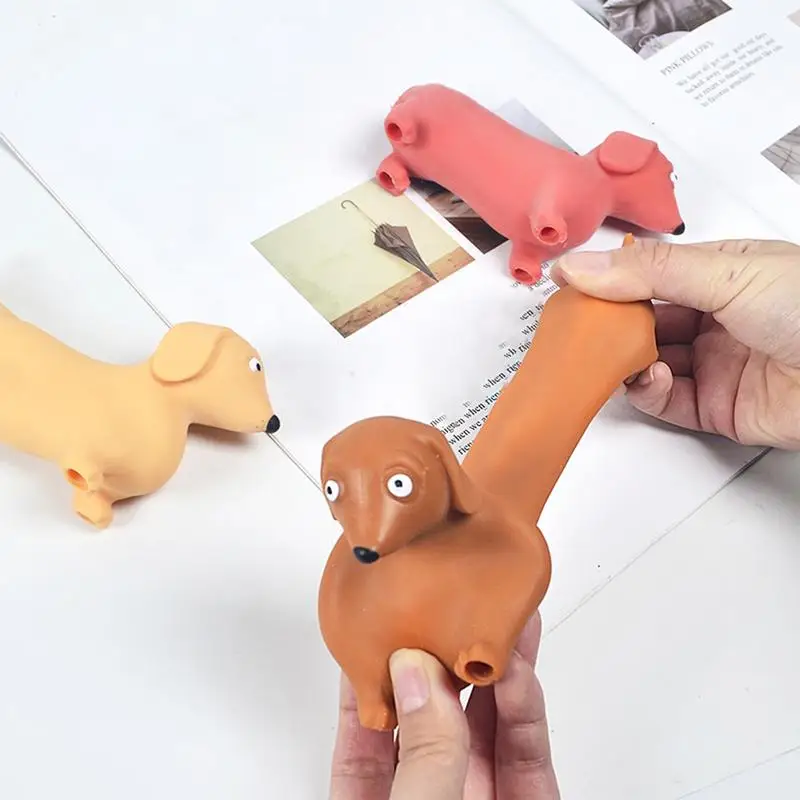 Stretchy Dog Toy Squeeze Stretch Dachshund Dog Toys Stretchy Sticky Ball Toys Squeeze Relief Toy For Kids Adults Children