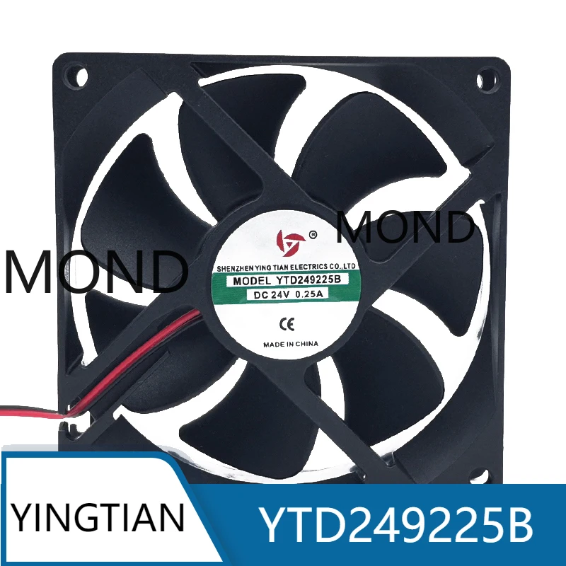 YTD249225B Server Cooling Fan 9cm 90*90*25MM DC24V 0.25A Frequency Converter Welding Machine Inverter Cooler Radiator Fan New