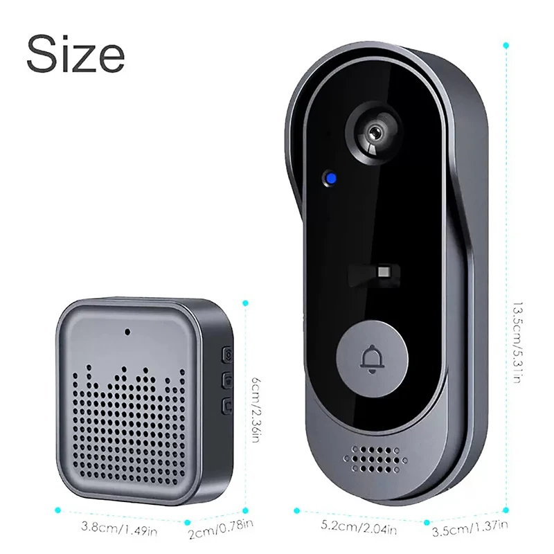 Tuya Doorbell With Camera Wireless Home Video Doorbell WIFI HD Outdoor Waterproof Door Bell Camera Security Video Intercom IR