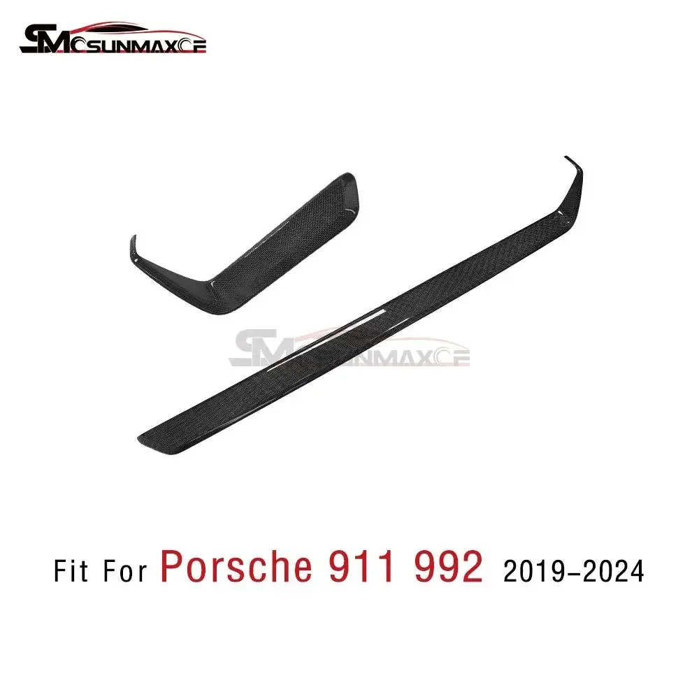 غطاء تزيين لوحة القيادة الداخلية للسيارة من ألياف الكربون الحقيقية لـ 2019-2024 بورش 911 992 كاريرا توربو S Targa #6