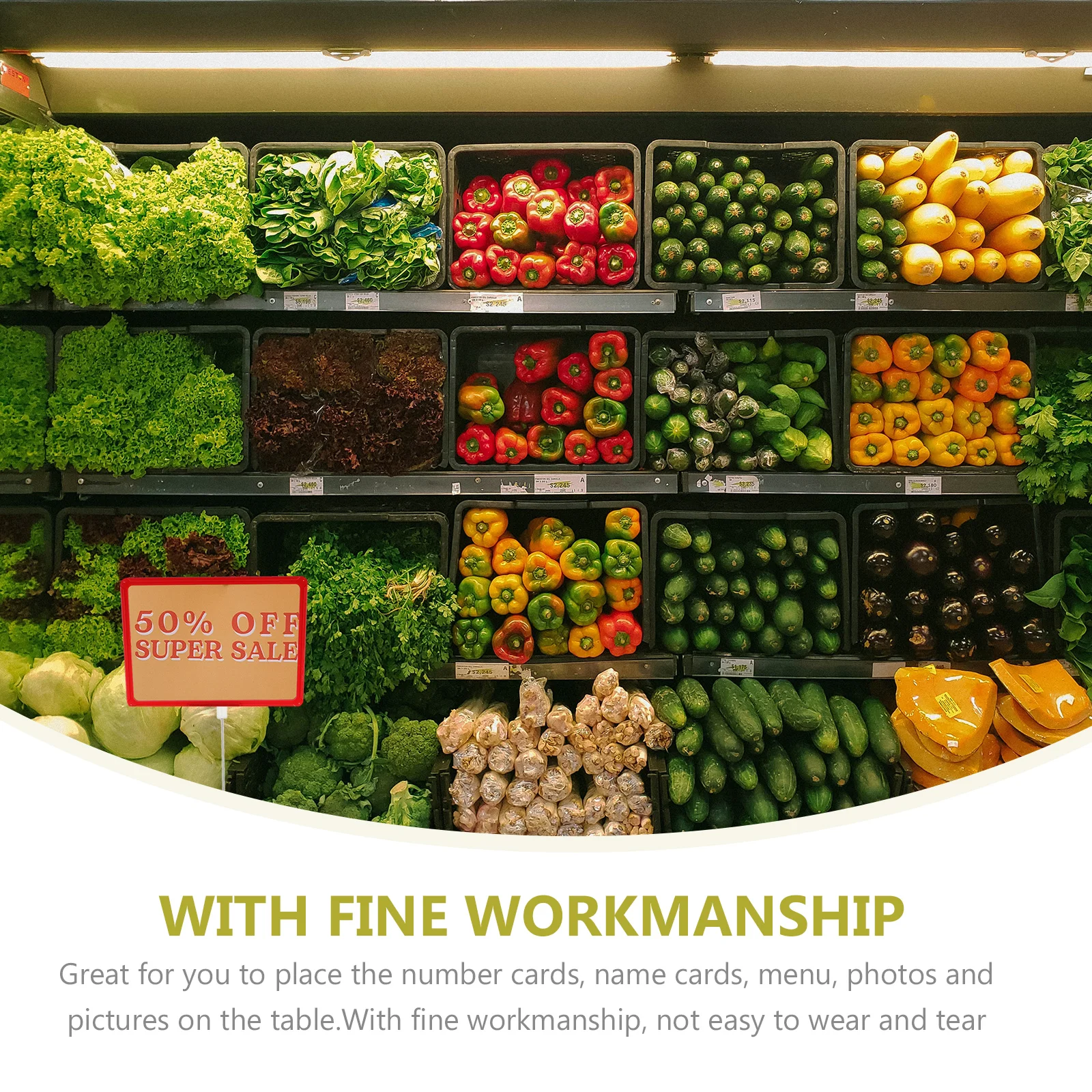 

6 Pcs Desktop Advertising Clip Office Sign Plastic Supermarket Tag Display Clips