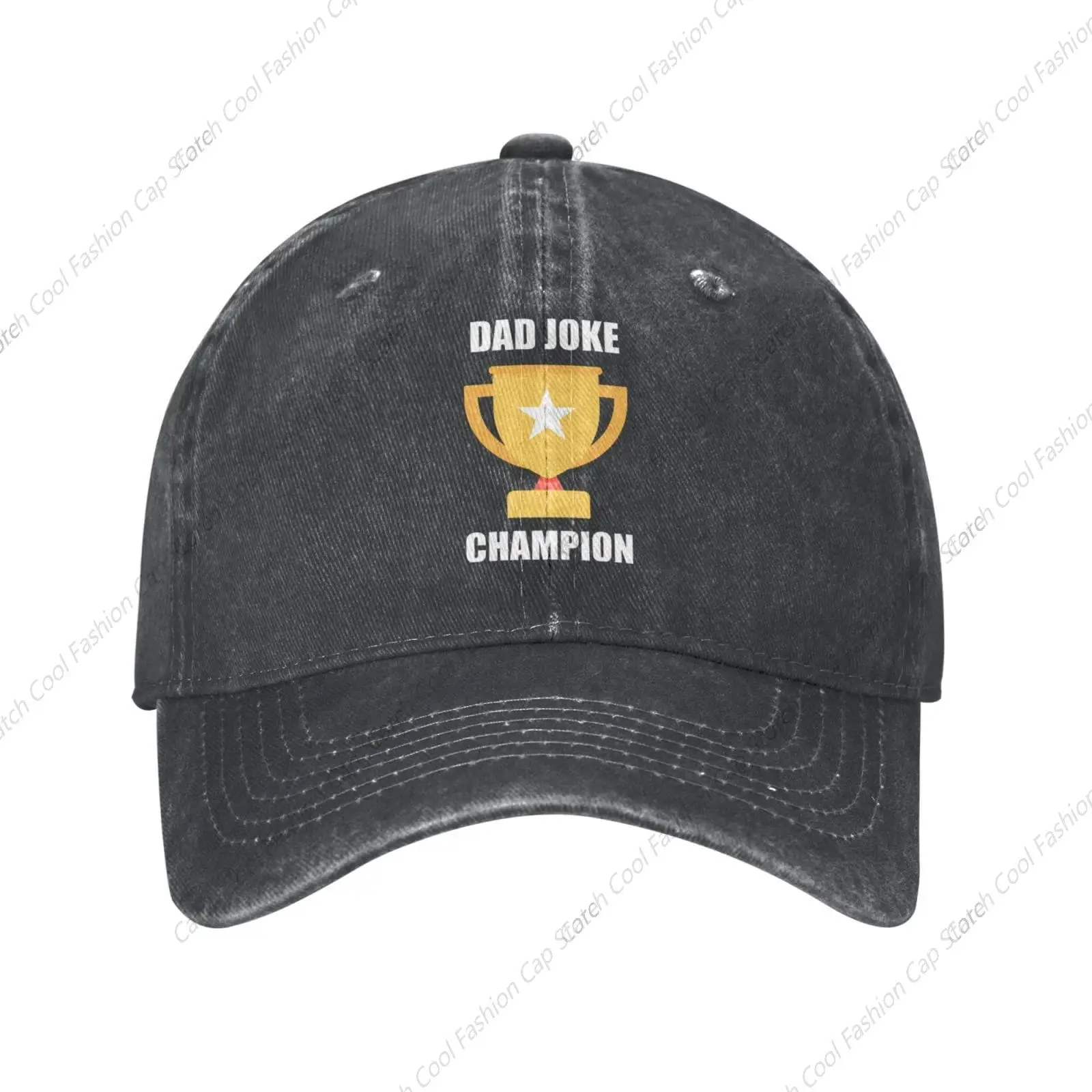 Dad Joke Champion Baseball Cap for Men Women Vintage Trucker Denim Hat Washed Cotton Fashion Unisex Adjustable Sports