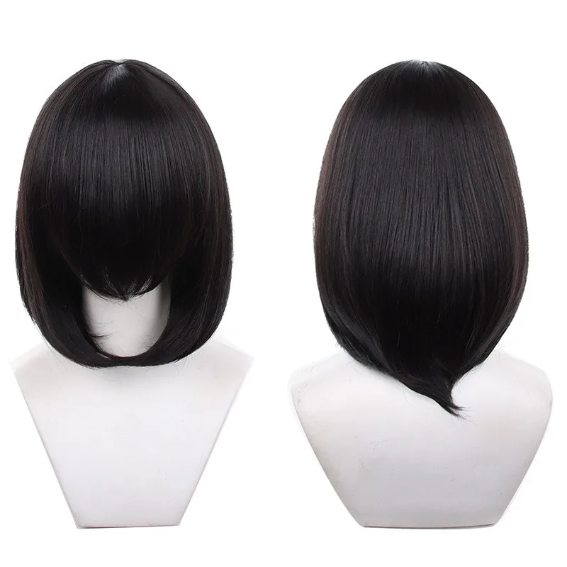 

Парик Рин Джо, черные короткие синтетические парики Бобо для косплея, термостойкий костюм для вечеринки, ролевые волосы