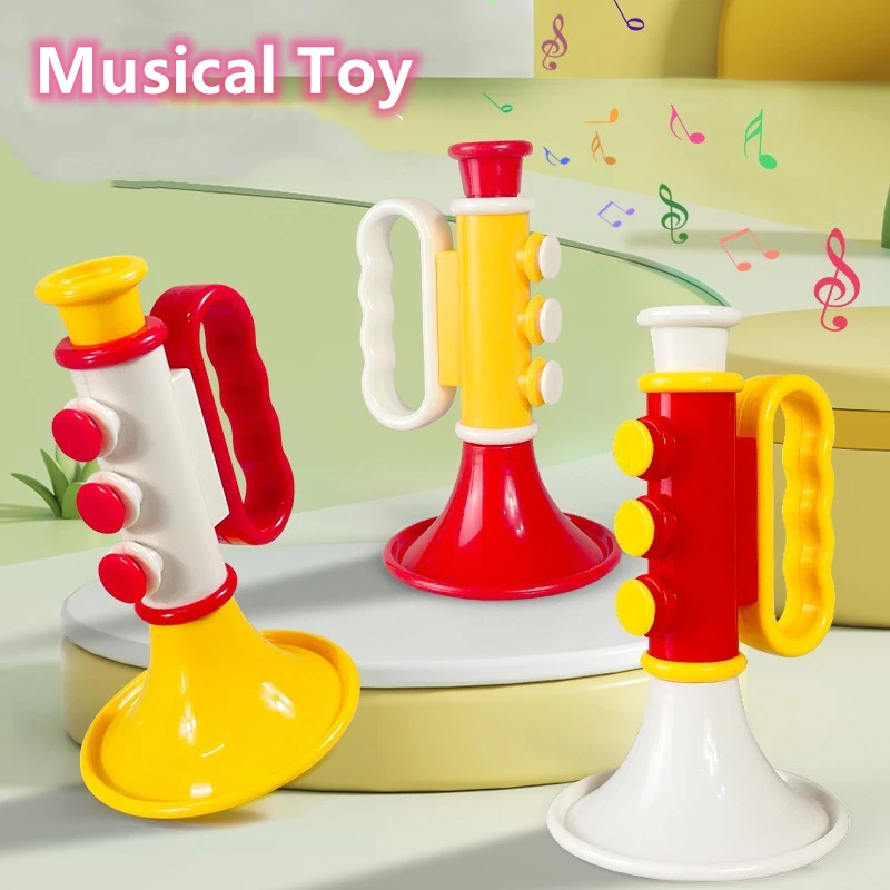 Cartoon Rabbit Trumpet Mini Multi Function Playable Toy Musical Instrument Funny Early Educational Creative Learning Horn Toy