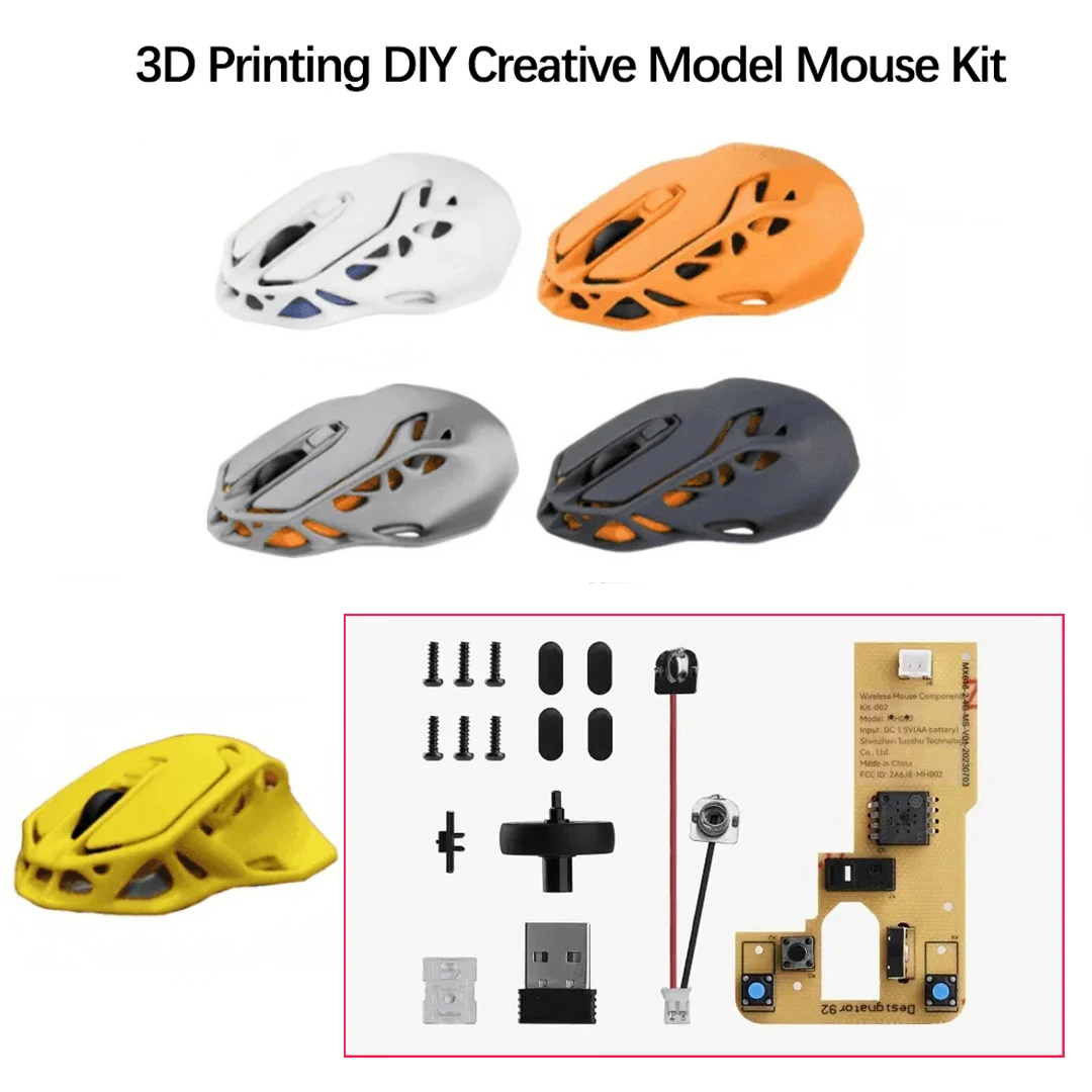 Bambu Lab 3D printing DIY Creative Model Computer Wireless Mouse 002 Diy Model for Bambulab Mouse Components Kit