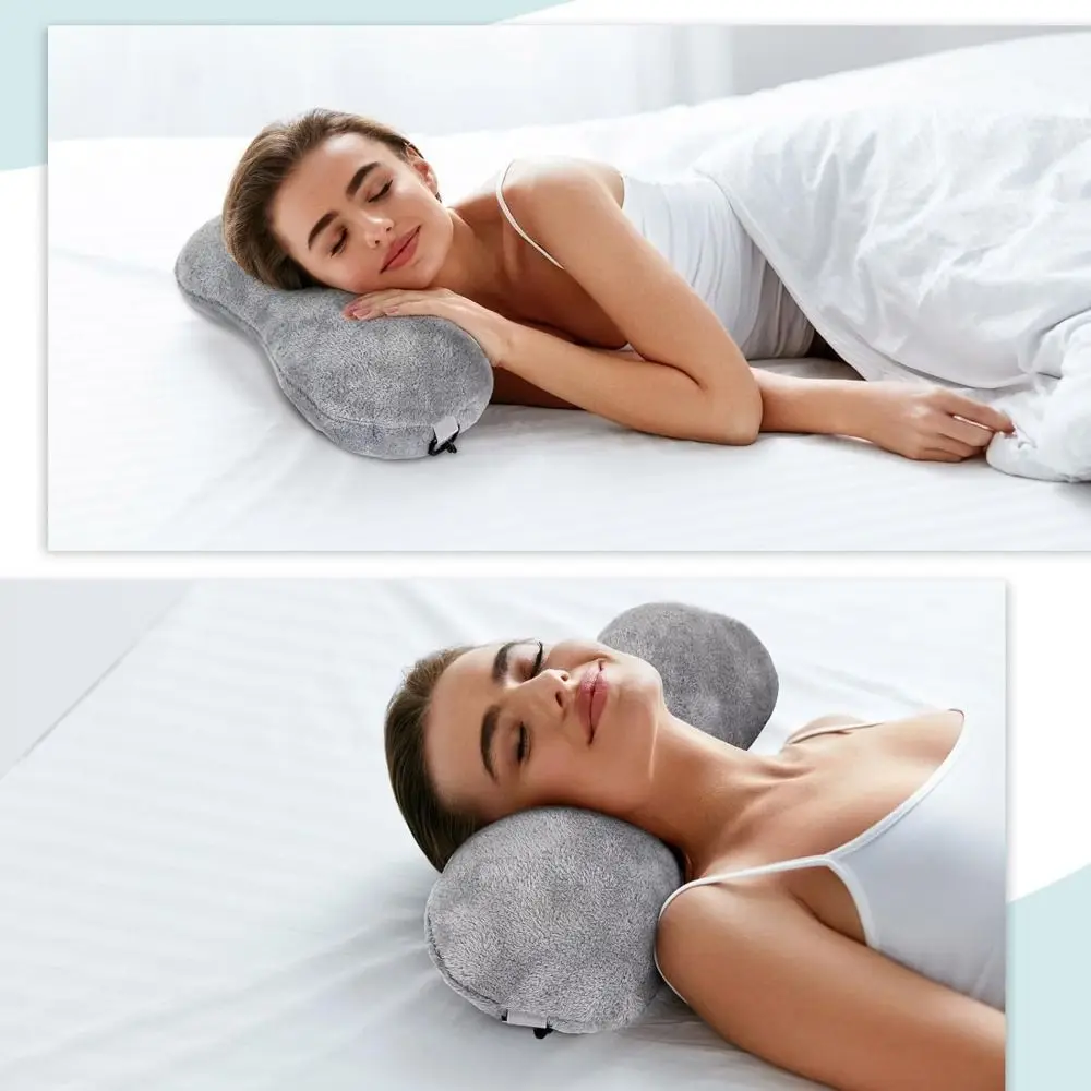 Versatile Recliner Headrest Pillow Curved Profile Adjustable Strap Neck Support Pillow Ergonomic PP Cotton Waist Support Pillow 5