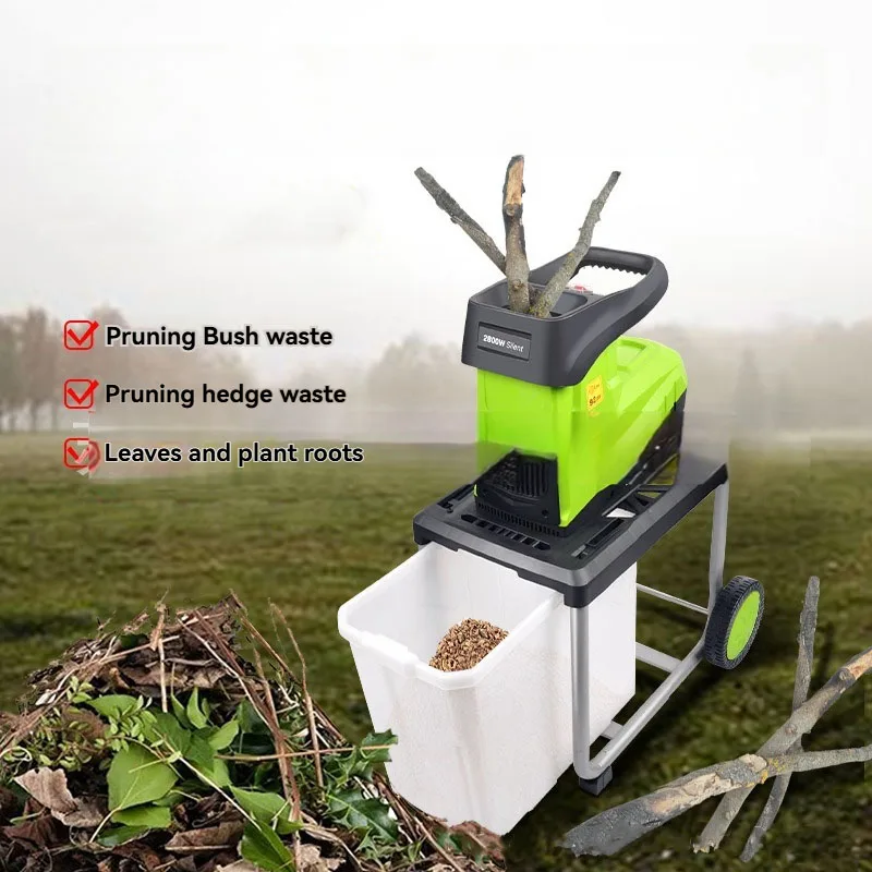 

220V 2800W High Power Electric Wood Crusher Desktop Household Orchard Tree Branch Leaf Crusher