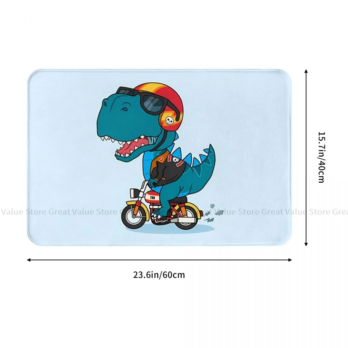 Dinosaur Animal Bedroom Mat Cool T-Rex Biker Doormat Kitchen Carpet Entrance Door Rug Home Decor