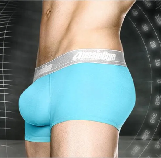 Men's breathable and comfortable elastic underwear, mid waist striped triangular underwear