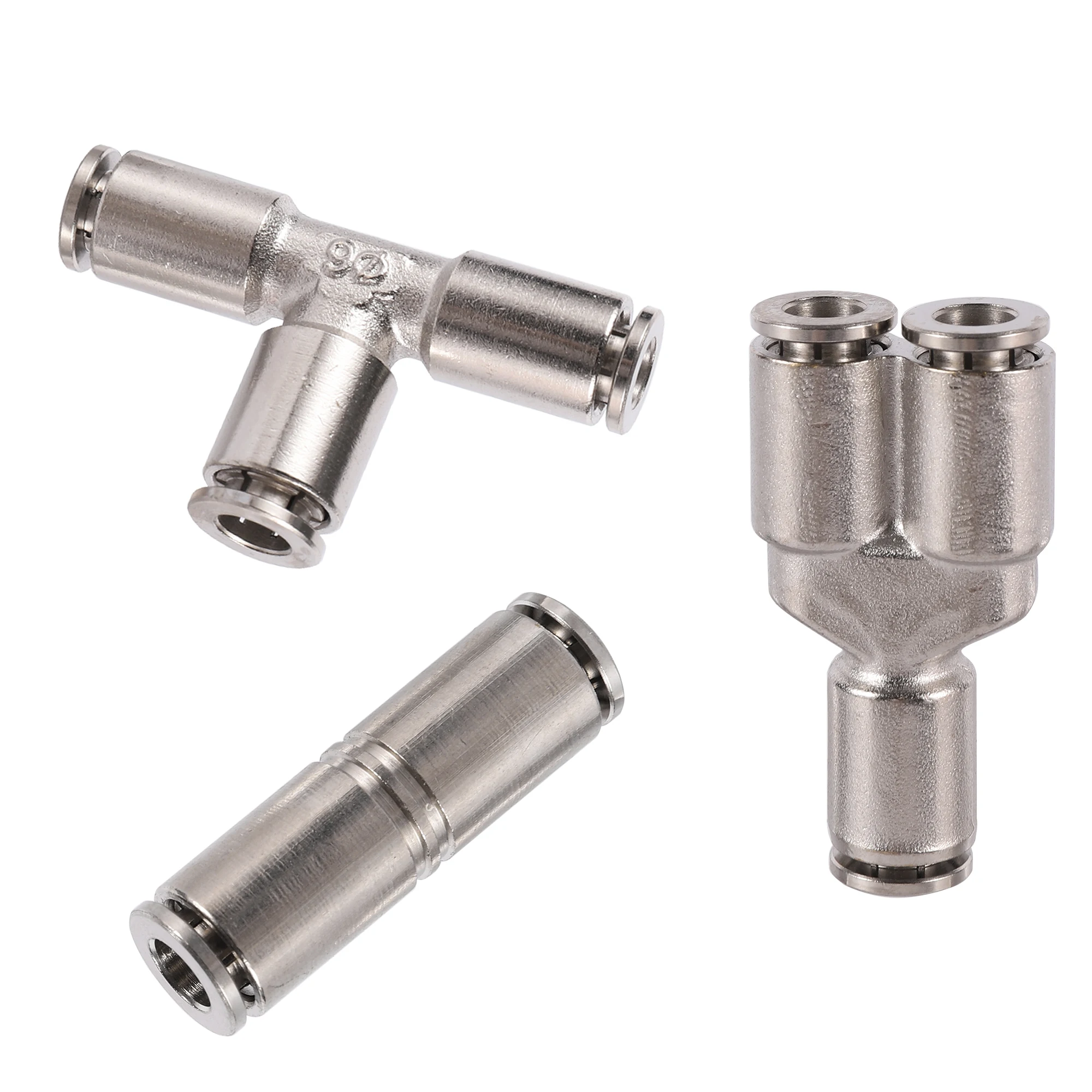 

Push In Quick Coupling Straight Y Shaped Tee OD 4/6/8/10/12/14/16mm Pipe Fitting Air Pneumatic Garden Irrigation Water Connector