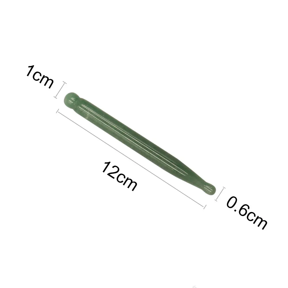 Handmade Natural Jade Face Acupuncture Point Guasha Massage Stick SPA Therapy Rose Quartz Jade Stone Gua Sha Scraping Massager