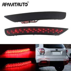 2X For Subaru Forester 2009 2010 2011 2012 2013 2014 2015 2015 2017 2018 Black Smoked Lens Bumper Reflector LED Brake Light Red
