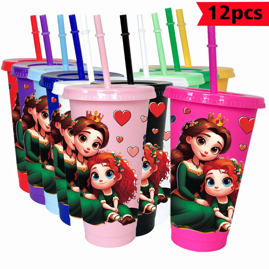 

12PCS/pack Disney, love 26oz multi-color plastic water cup party drinking utensils birthday/back to school gift