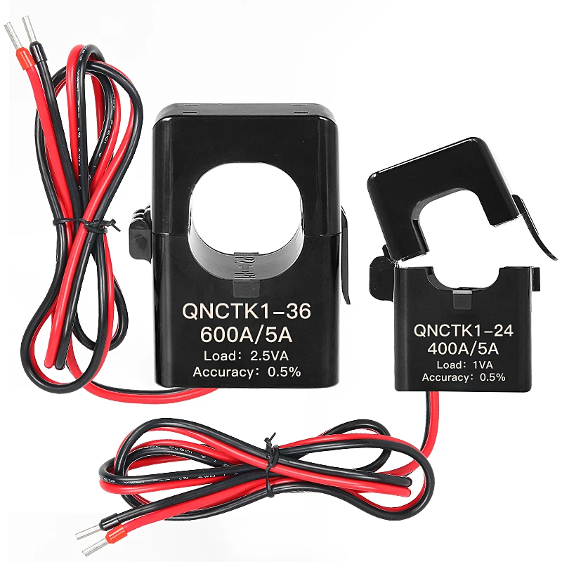 Split Core Current Transformer QNCTK1-24 100A 5A 150A 5A 200A 250A 300 Sensor Current Transducer CT Clamp on Current Transformer