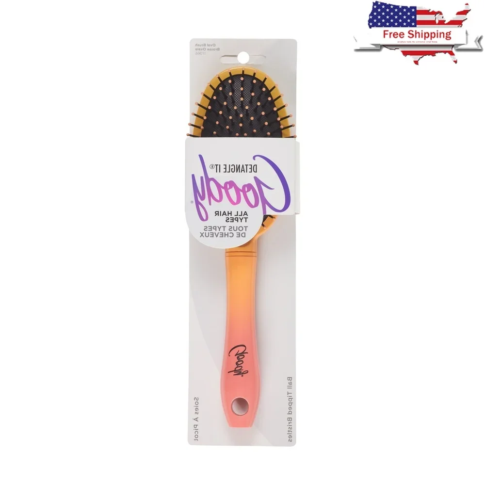 

Распутывающая овальная щетка для всех типов волос Гибкая щетина Гладкие вьющиеся волосы Бесплатная статическая удобная ручка Идеально подходит для повседневного использования