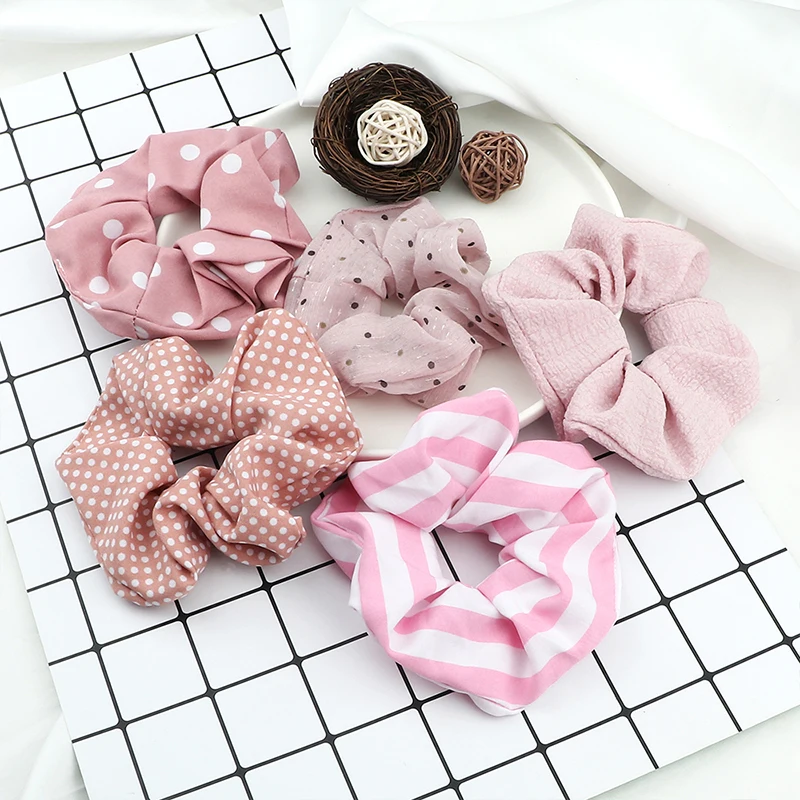 60 Styles Women Girls Satin Scrunchie Candy Color Hair Ties Rope Elastic Fashion Hair Bands Vintage Simple Hair Accessories Gift