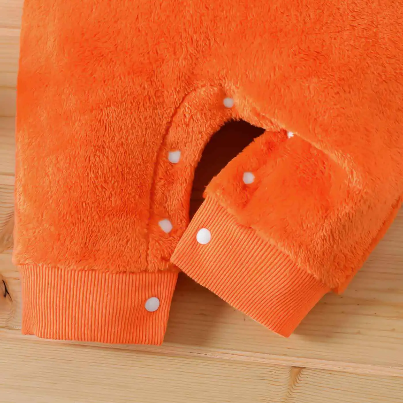 0-1 year old baby boys and girls winter style cute little fox shaped adjustable one-piece long sleeved velvet crawling suit