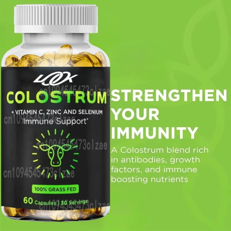 

Colostrum Supplement Grass Fed Bovine Colostrum - Standardized Containing 30% Immune Health, Intestinal Health -60 Capsules
