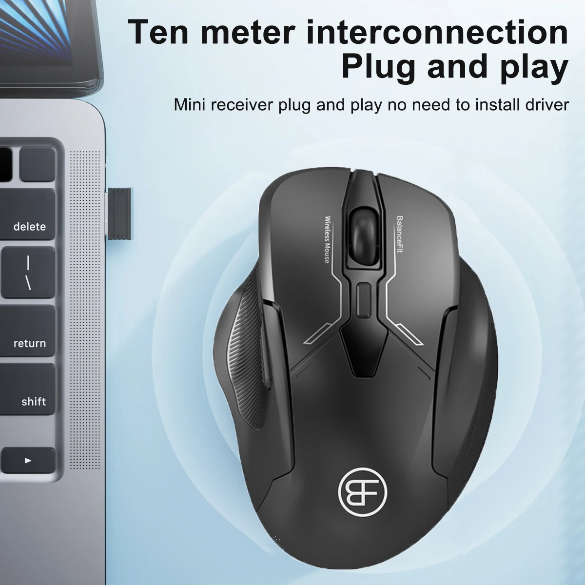 Ratón inalámbrico de 2,4 Ghz, ratón portátil para Gamer de 1600 DPI, silencioso, 6 botones para PC, ordenador, portátil, MacBook, juegos de oficina, ratones silenciosos USB