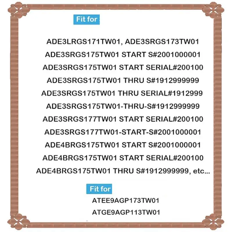 توصيل 24 ساعة 4X RB170002 ADE30RGS171TW01 3447593 طقم مجفف لمجففات Speed Queen/Alliance استبدال AP5186795 PS12220620 EAP1
