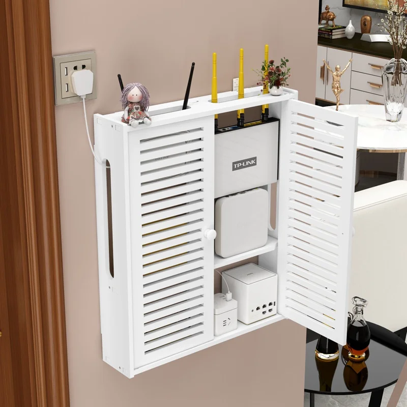 

WiFi Router Storage Box Desktop Wireless Optical Modem Set-top Box Shelf Wire Socket Cover Decorative Box New Arrival